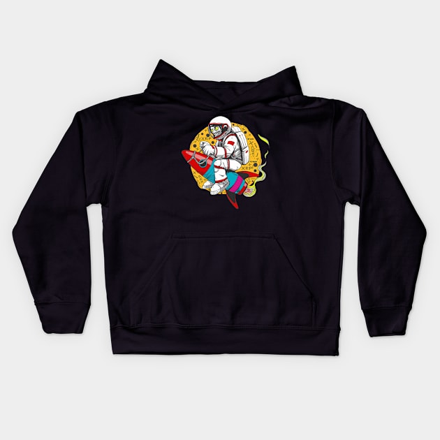 Crypto Astronaut Kids Hoodie by NB-Art